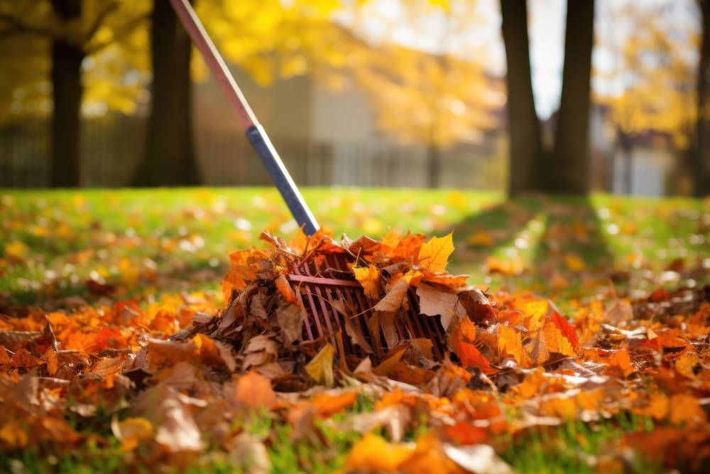 Ramassage de feuille près de Wambrechies